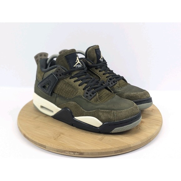 Nike Air Jordan 4 Retro Craft Olive Mens Size 7Y Youth Womans 8.5 Shoes Sneakers